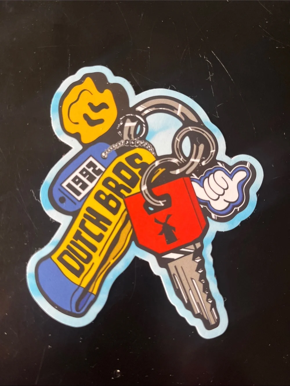 NEW JUNE DUTCH BROS STICKER OF THE MONTH PLUS MAY END ALS STICKER